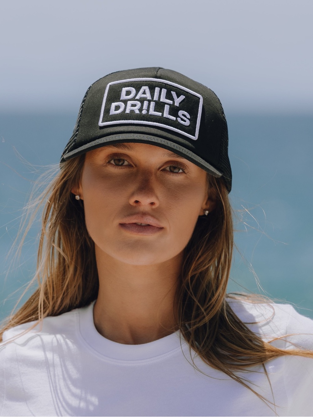 Daily Drills Patch Trucker Hat Unisex Size One Size In Black